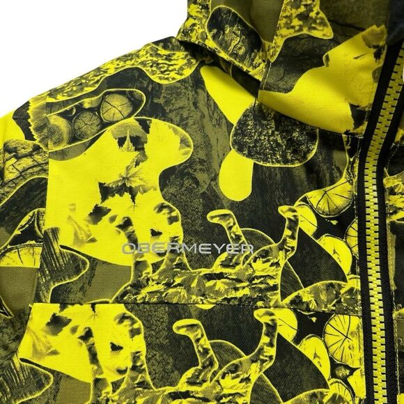 Obermeyer Nebula Ski/Snow Jacket I-Grow System Insulated Neon Black Boys Size 7 - Picture 5 of 14